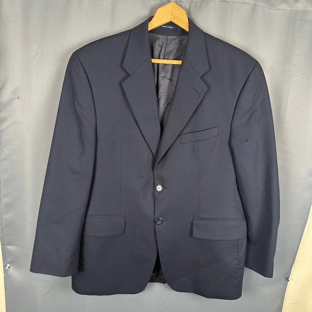 Polo University Ralph Lauren Mens 40S Navy Blue 2 Button Blazer Sport Coat